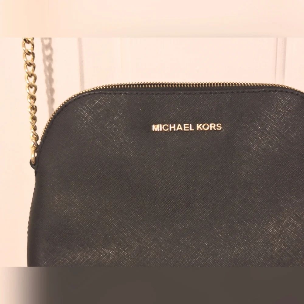 MICHAEL KORS | Black, Gold Shoulder Bag